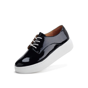 Rollie - Derby City - Black Crinkle Patent