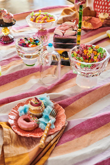 Society of Wanderers - Bellini Stripe Linen Napery - Tablecloth