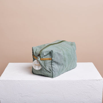 Saarde - Journey Cotton Canvas Toiletry Bag - Eucalyptus