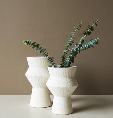 Indigo Love - Larson Vase - Off White - X Large
