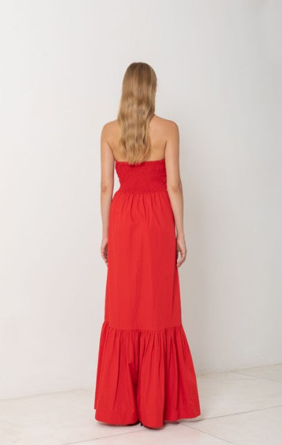 S/W/F Boutique - Crossover Halter Maxi Dress - Rose