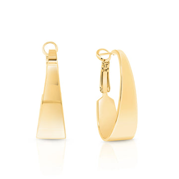 Bianko - Sleek Polished Hoops - Gold