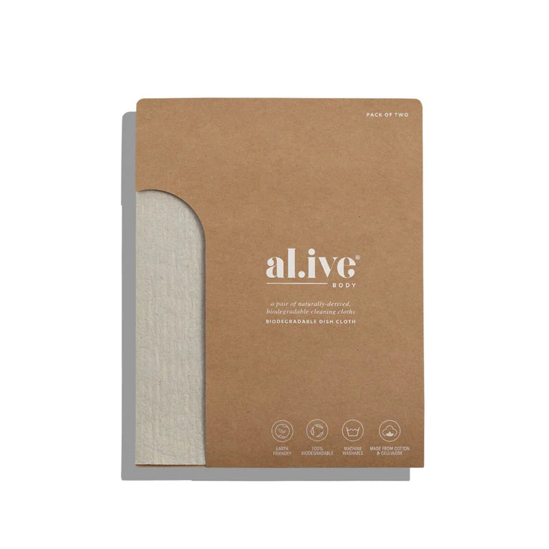 Al.ive Body - Biodegradable Dish Cloth - Set Of 2
