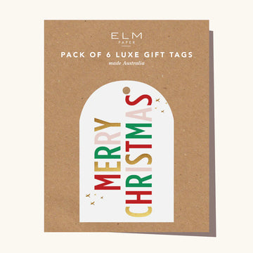 Elm Paper - Merry Christmas Colour Pack Of 6 - Colour