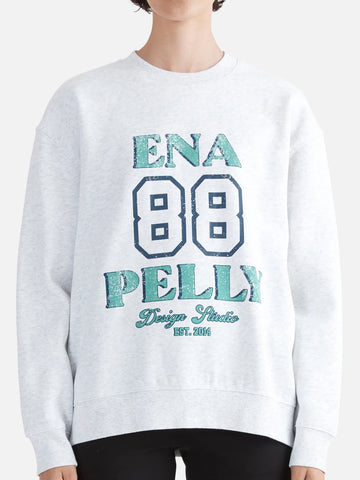 Ena Pelly - Derby Oversized Sweater - White Marle