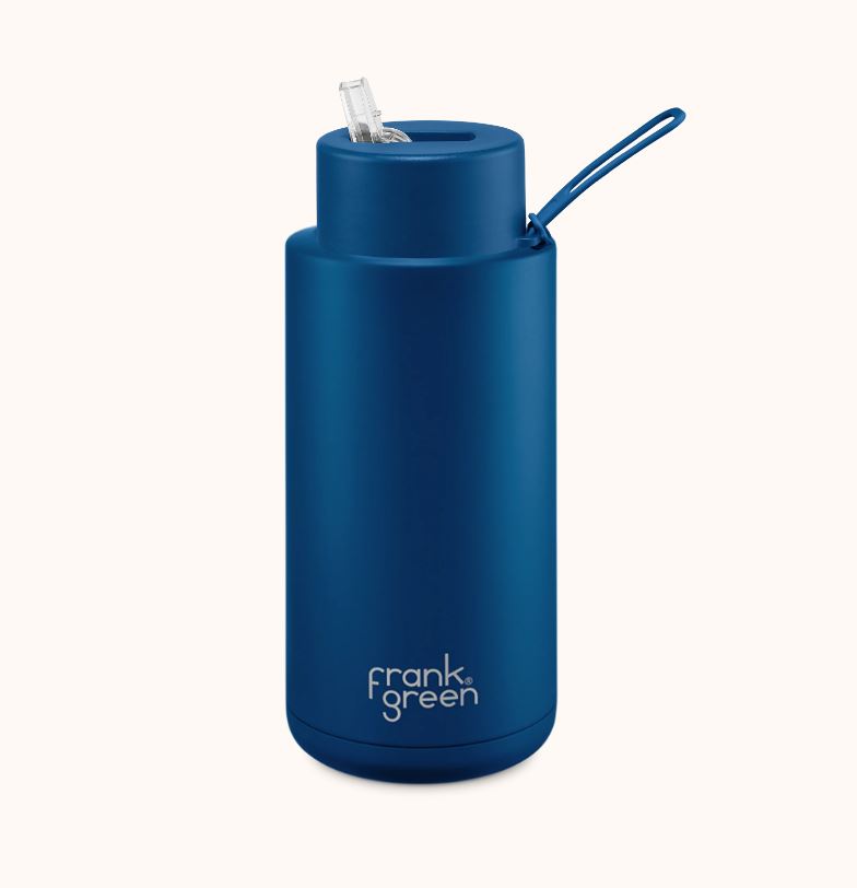 Frank Green - Ceramic Reusable Bottle - Deep Ocean - 34oz