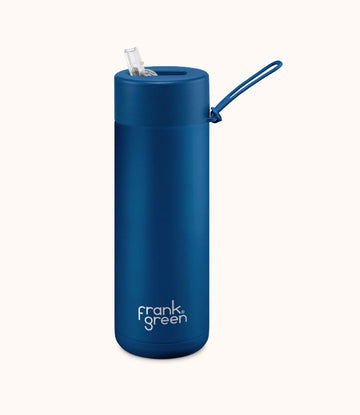 Frank Green - Ceramic Reusable Bottle / With Straw Lid - Deep Ocean - 20oz