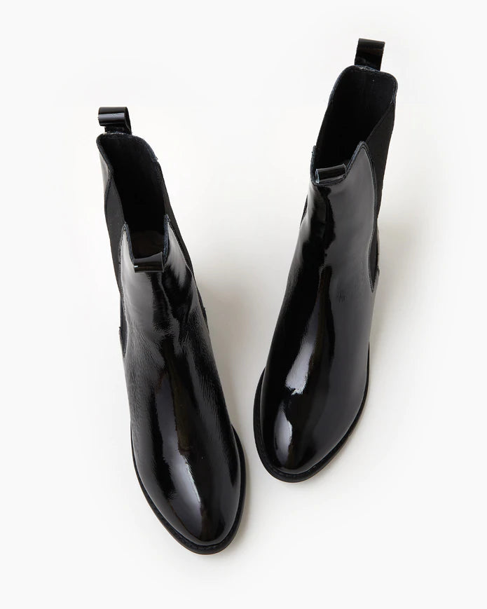 Walnut - Dion Patent Boot - Black