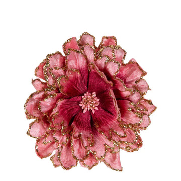 Florabelle - Stella Velvet Clip On - Peony Pink