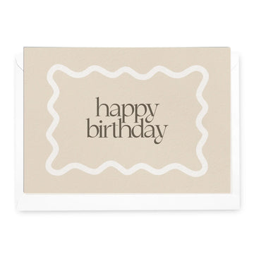Honest Paper - 'Happy Birthday' Scalloped Border Greeting Card