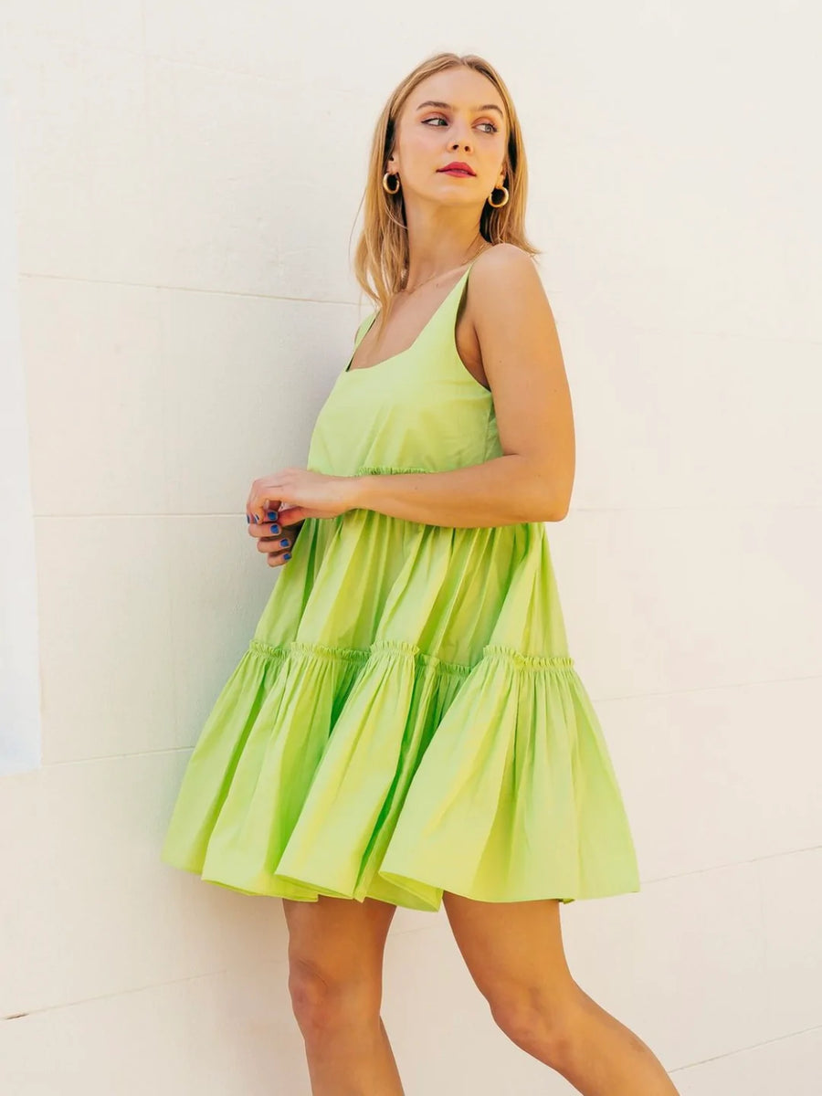 White Closet - Adele Mini Dress - Lime