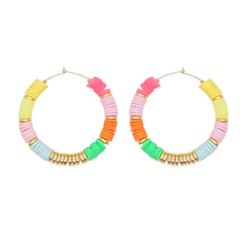 Pop Design - Confetti Heishi Hoops