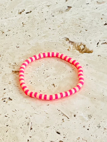 Pop Design - Pink Explosion Heishi Collection - Peach + Electric Pink