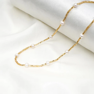 Pop Design - Golden Hour Bohemian Pearl Necklace